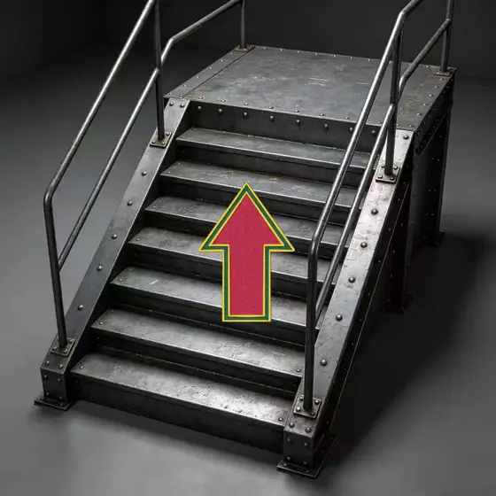 金属楼梯 上楼梯