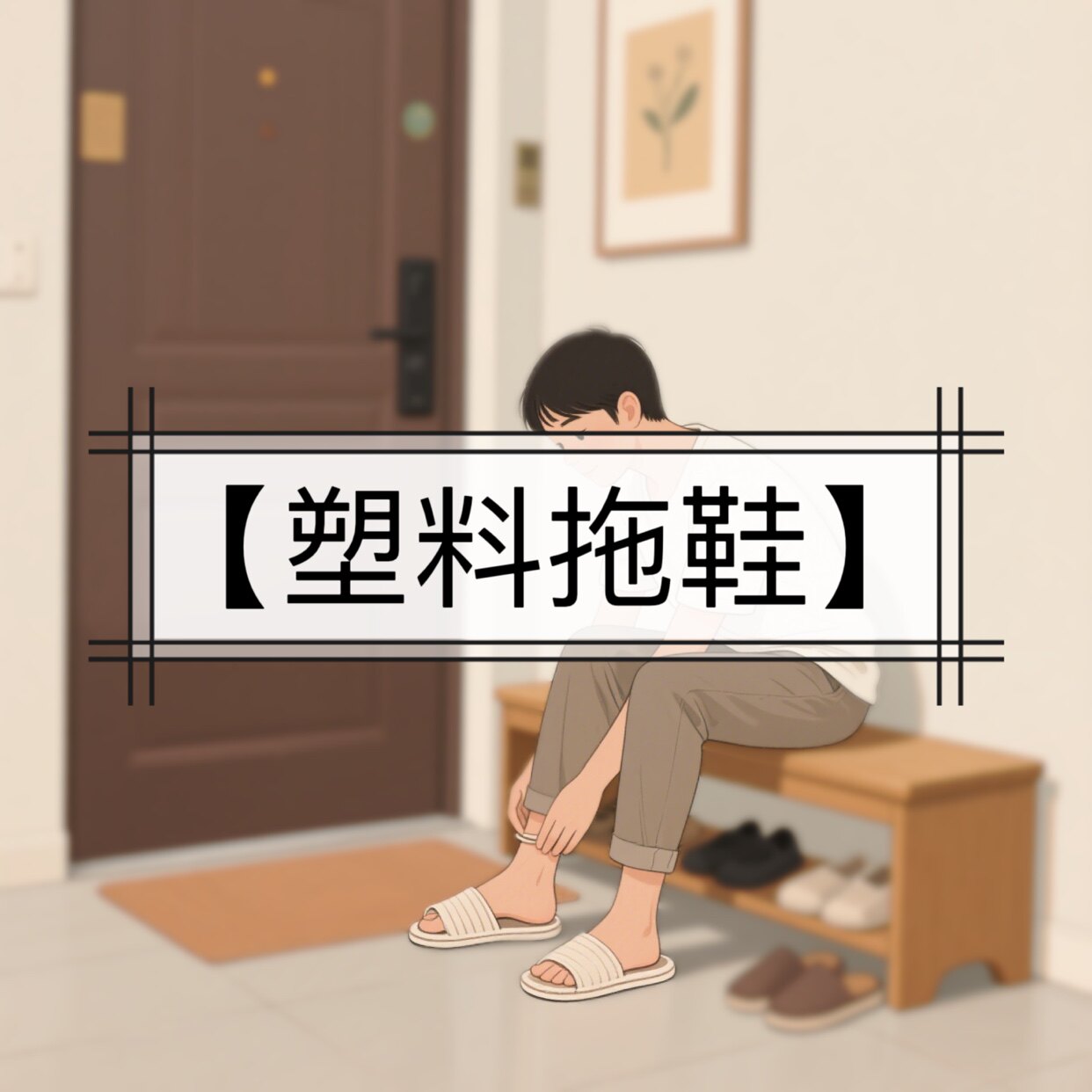 塑料拖鞋 脚步